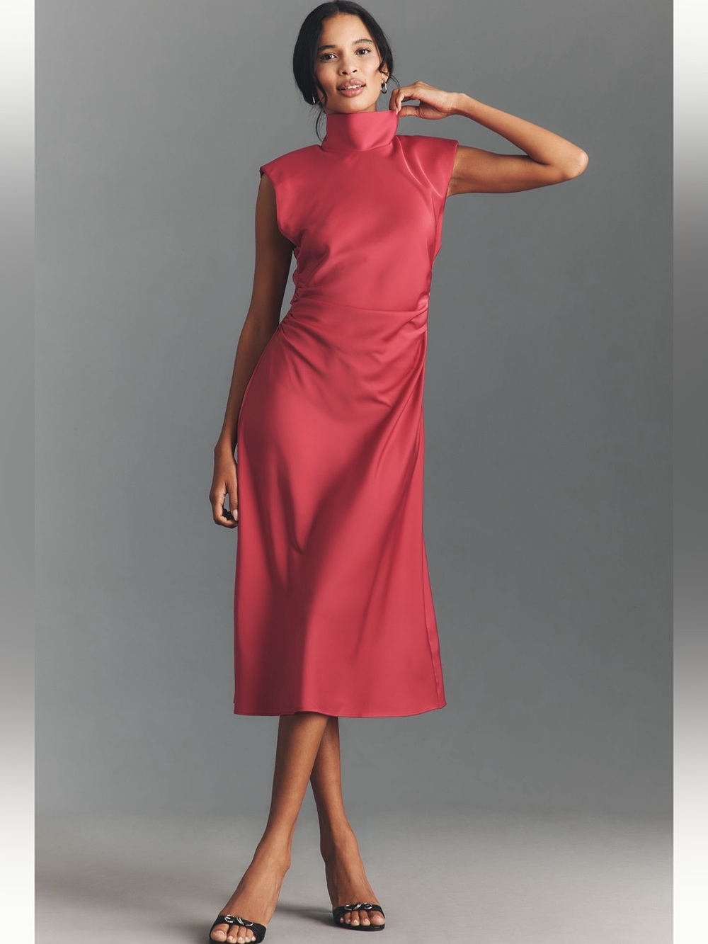 Nwt sleeveless mock neck midi dress